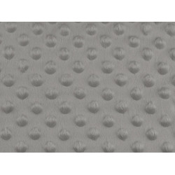 Pluș Minky cu buline 3D, 215 g/m², la metru - gri