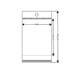 Clear Plastic Self-Adhesive Seal Bags 6x10.5 cm (package 100 pc.)