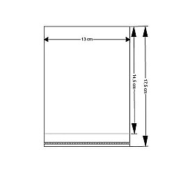 Self-adhesive Seal Plastic Bags 13x14.5cm (package 100 pc.)