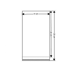 Clear Plastic Self-Adhesive Seal Bags 11x20 cm (package 100 pc.)