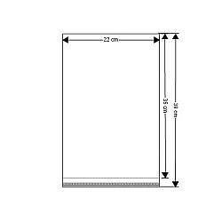 Clear Plastic Self-Adhesive Seal Bags 22x35 cm (package 100 pc.)