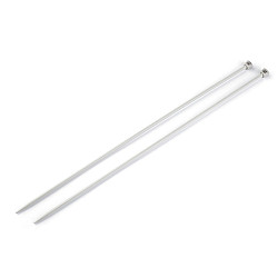 Straight Knitting Needles No. 4.5; silver