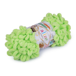 Knitting Yarn Alize Puffy 100 g, Green Yellow