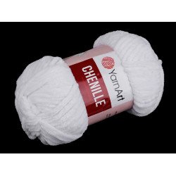 Knitting Yarn 100 g Chenille, white