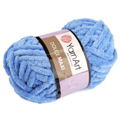 Chenille Knitting Yarn Dolce Maxi 200 g, baby blue