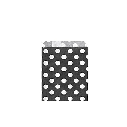Paper Bag 10x14 cm (package 100 pc.) - white-black - polka dots