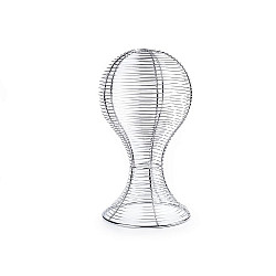 Metal mannequin Head Stand Display - silver