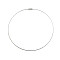 Memory Wire Necklace with Barrel Clasp, platinum, 2 pc.