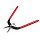 Narrow Flat Nose Pliers Steel 160 mm with return spring, dark red Narrow Flat Nose Pliers Steel 160 mm with return spring, dark red