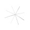 Star / Christmas snowflake wire template Ø9 cm, platinum, 5 pc.