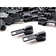 Slider for Plastic Zippers 5 mm, Steel Gray