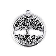 Metal Charm - Tree of Life Ø41 mm - platinum, 20 Buc.
