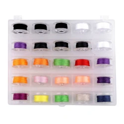 Bobine cu ață în cutie de plastic (1 cutie)