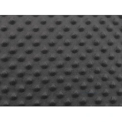 Pluș Minky cu buline 3D, 380 g/m², la metru - antracit