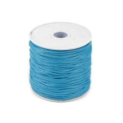 Cotton Waxed Cord Ø 1mm (roll ~ 20-30 m) - blue