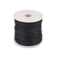 Cotton Waxed Cord Ø 1mm - Black
