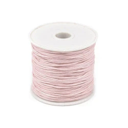Cotton Waxed Cord Ø 1mm (roll ~ 20-30 m) - pale pink