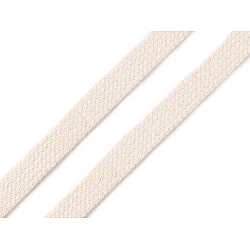 Flat Cotton Cord / String width 12 mm (sold by the meter) - ecru light