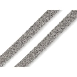 Cotton Cord flat width 10 mm (card 10 m) - very light grey