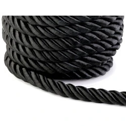 Twisted Cord / Rope Ø10 mm (roll 10 m) - black