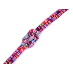Round Cord / Rope Indian motif (sold by the meter) - pink