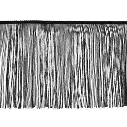 Franjuri cu fir lame, lățime 25 cm x 1 m - negru