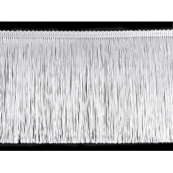 Fringe, glossy, thick width 15.5 cm - white, 1 ml.