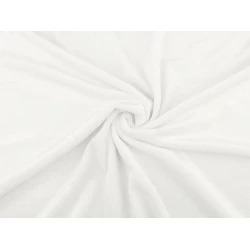 Micropluș / Soft Fleece Minky, la metru - alb