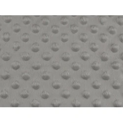 Pluș Minky cu buline 3D, 215 g/m², la metru - gri