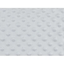 Pluș Minky cu buline 3D, 215 g/m², la metru - gri deschis