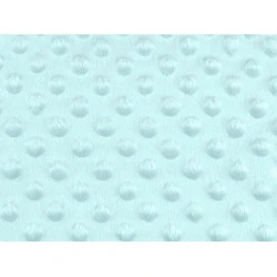 Pluș Minky cu buline 3D, 215 g/m², la metru - mentol
