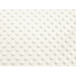 Pluș Minky cu buline 3D, 380 g/m², la metru - crem foarte luminos