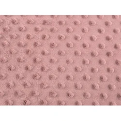 Pluș Minky cu buline 3D, 380 g/m², la metru - roz pudra