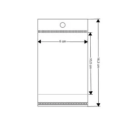 Clear Plastic Self-Adhesive Seal Bags 6x10.5 cm (package 100 pc.)