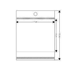 Clear Plastic Self-Adhesive Seal Bags 7x9 cm (package 100 pc.)