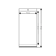Clear Plastic Self-Adhesive Seal Bags w/ Hang Hole 10x22 cm (package 100 pc.)