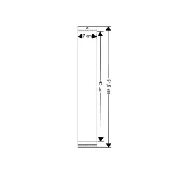 Clear Plastic Self-Adhesive Seal Bags w/ Hang Hole 7x45 cm (package 100 pc.)
