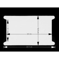 Paper Tag for winding ribbons 12.5x22.5 cm (package 50 pc.) - white