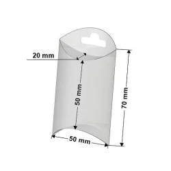Clear Packaging Box with Hang Hole 5x7 cm (package 50 pc.)