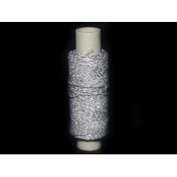 Reflective Knitting Thread Firm 50 m, grey-white, 10 pc.