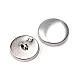 Self-cover all metal Button 36, nickel, 100 set Self-cover all metal Button 36, nickel, 100 set