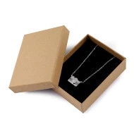 Paper Gift Box natural 7x9 cm for Jewellery (1 pc.) - natural brown