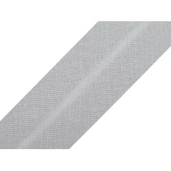 Single Fold Bias Binding cotton width 20 mm (card 25 m) - lightgrey