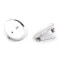 Round Pin Back Ø23 mm, platinum, 10 pc.
