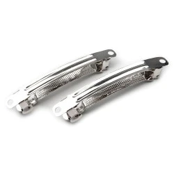 DIY French Style Barrettes / Unfinished Hair Clips 6x60 mm, platinum, 4 pc.