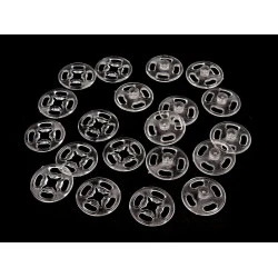 Plastic Snaps Ø13 mm, Transparent, 10 pr.