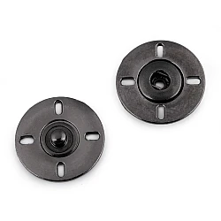 Design Sew on Metal Press Snaps / Fasteners Ø25 mm, nickel antik, 2 pr.