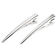 Alligator Hair Clip with Teeth 75 mm, silver, 4 pc.