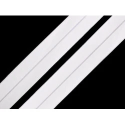 Elastic bias mat, lățime 20 mm (card 20 m) - alb