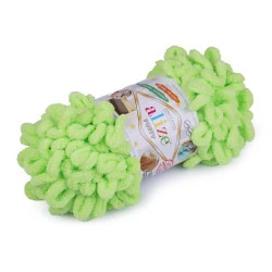 Knitting Yarn Alize Puffy 100 g, Green Yellow